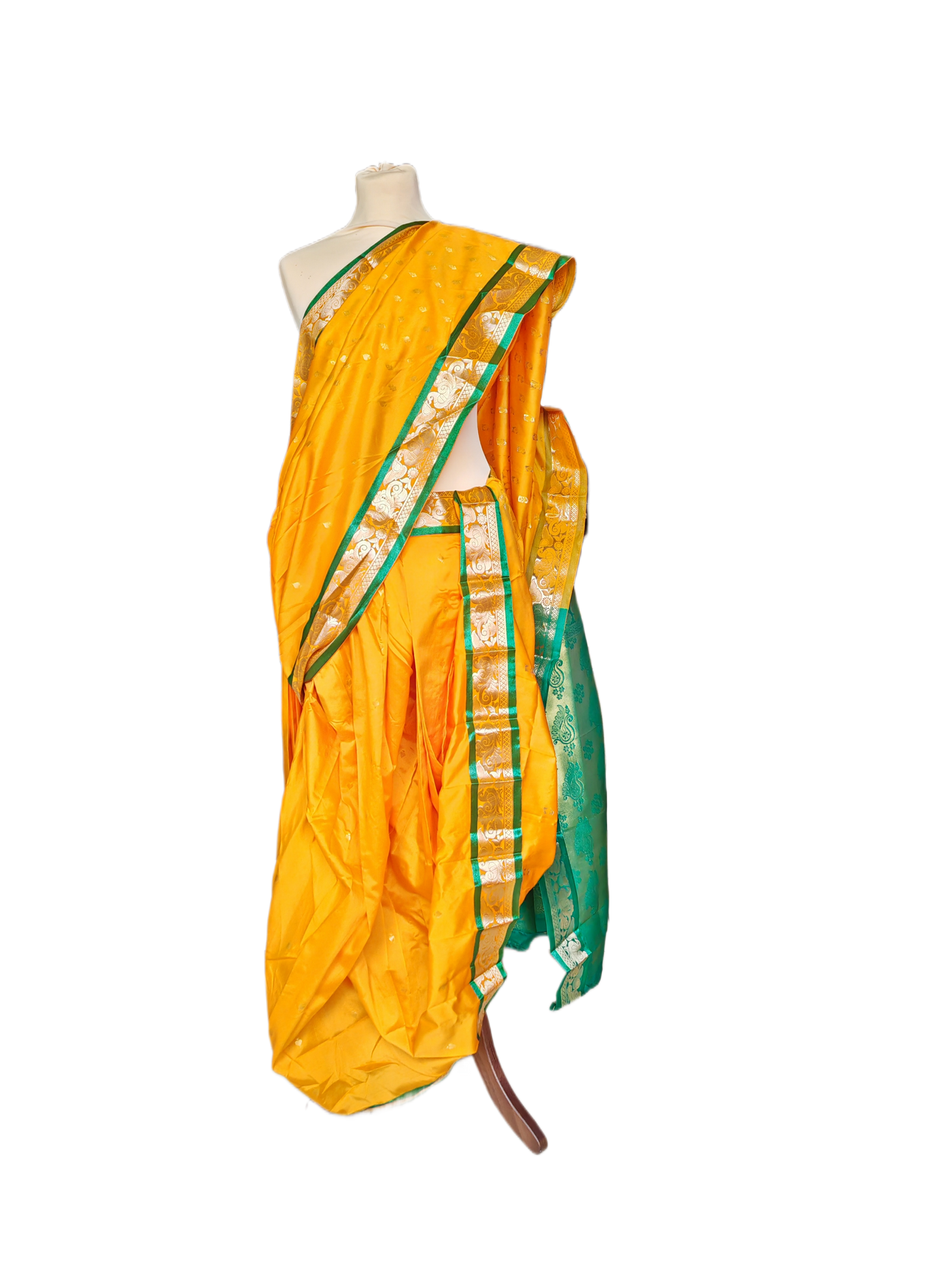 Marathi Stitched Nauvari Saree Peshwai Pattern -  Hip 50