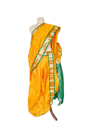 Marathi Stitched Nauvari Saree Peshwai Pattern -  Hip 50