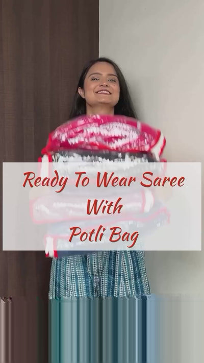 Readytowear saree with Potli Bag