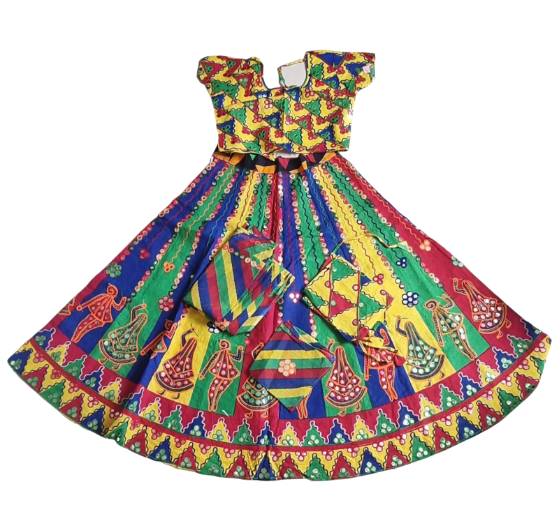 Gujarati Garba Ghagra Choli-Navratri Lehenga Choli - Size 38