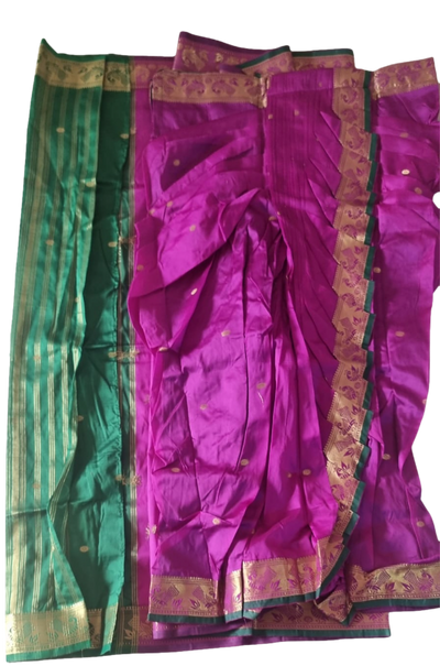 Stitched Marathi Nauvari saree - Rajalaxmi style - No Blouse