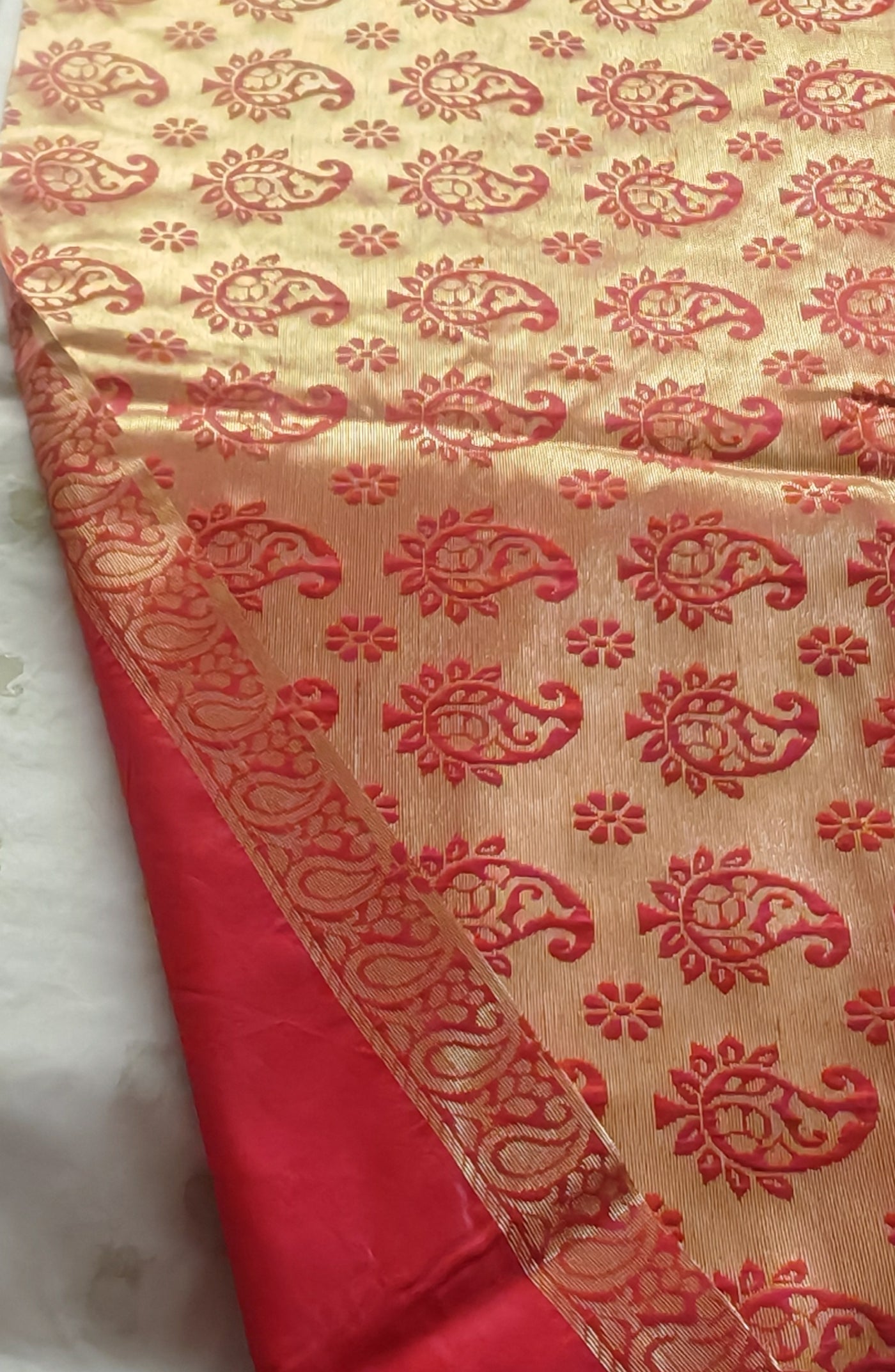 Bengali Lal Paar | Lal Paat | Garad Woven Tussur Silk | Art Silk Saree | Praagneek
