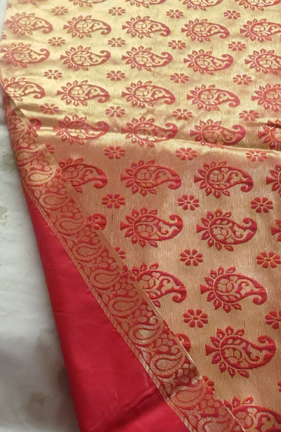 Bengali Lal Paar | Lal Paat | Garad Woven Tussur Silk | Art Silk Saree | Praagneek