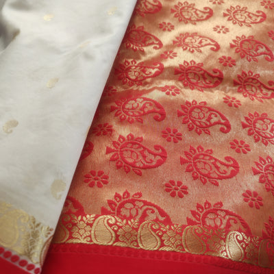 Bengali Lal Paar | Lal Paat | Garad Woven Tussur Silk | Art Silk Saree | Praagneek