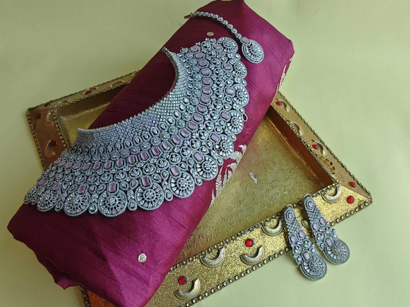 American Diamond Choker Set