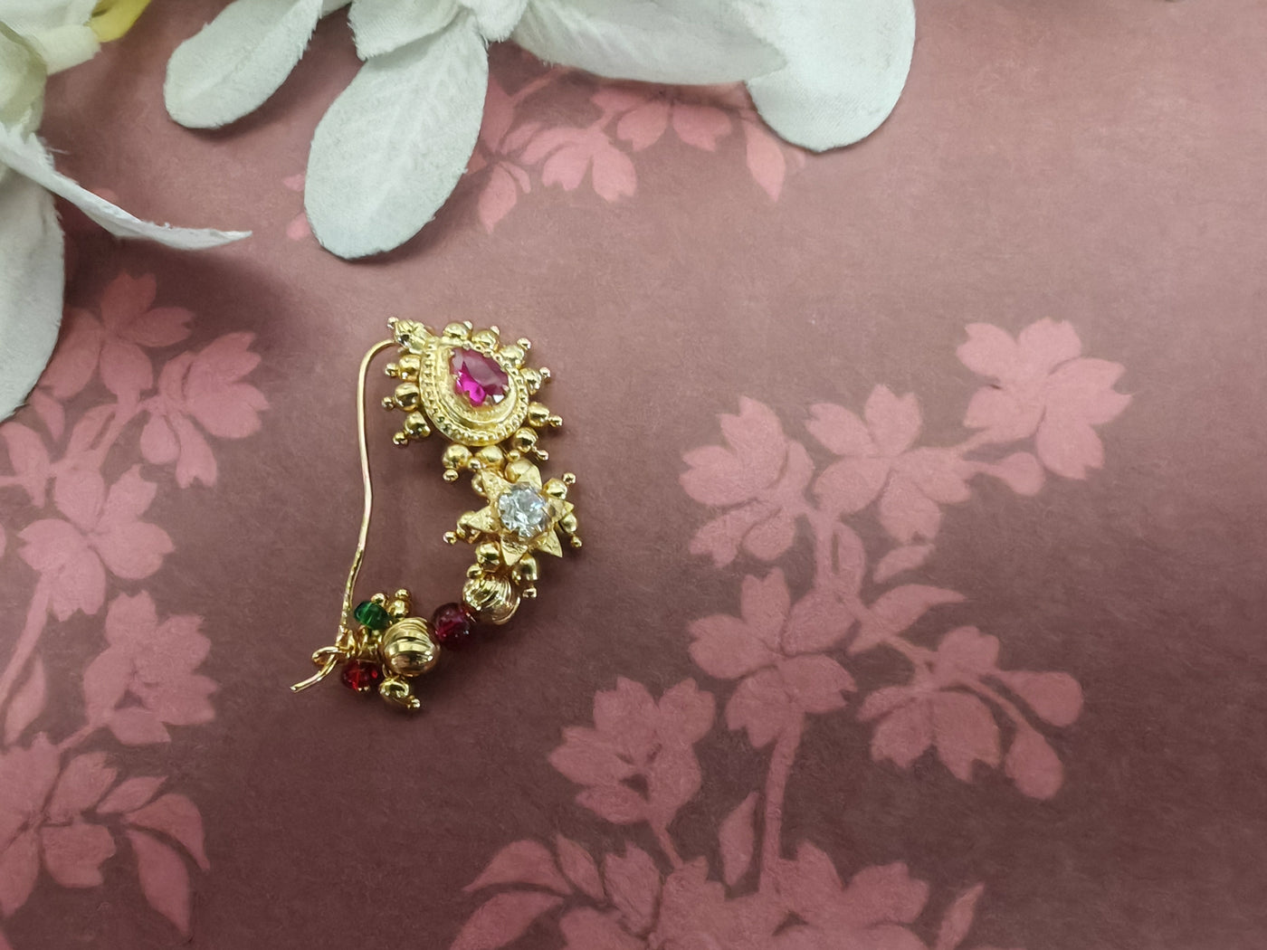 Maharashtrian Traditional nath/nosepin Pierced
