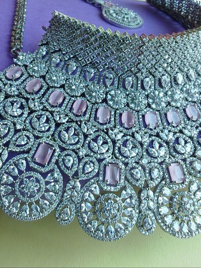 American Diamond Choker Set