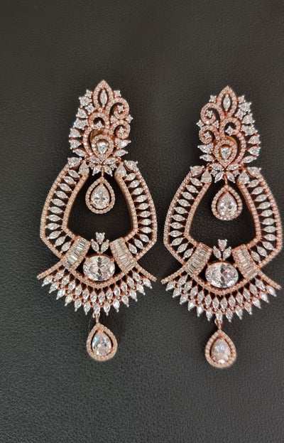 American Diamond (CZ) earrings (BHUADE1)