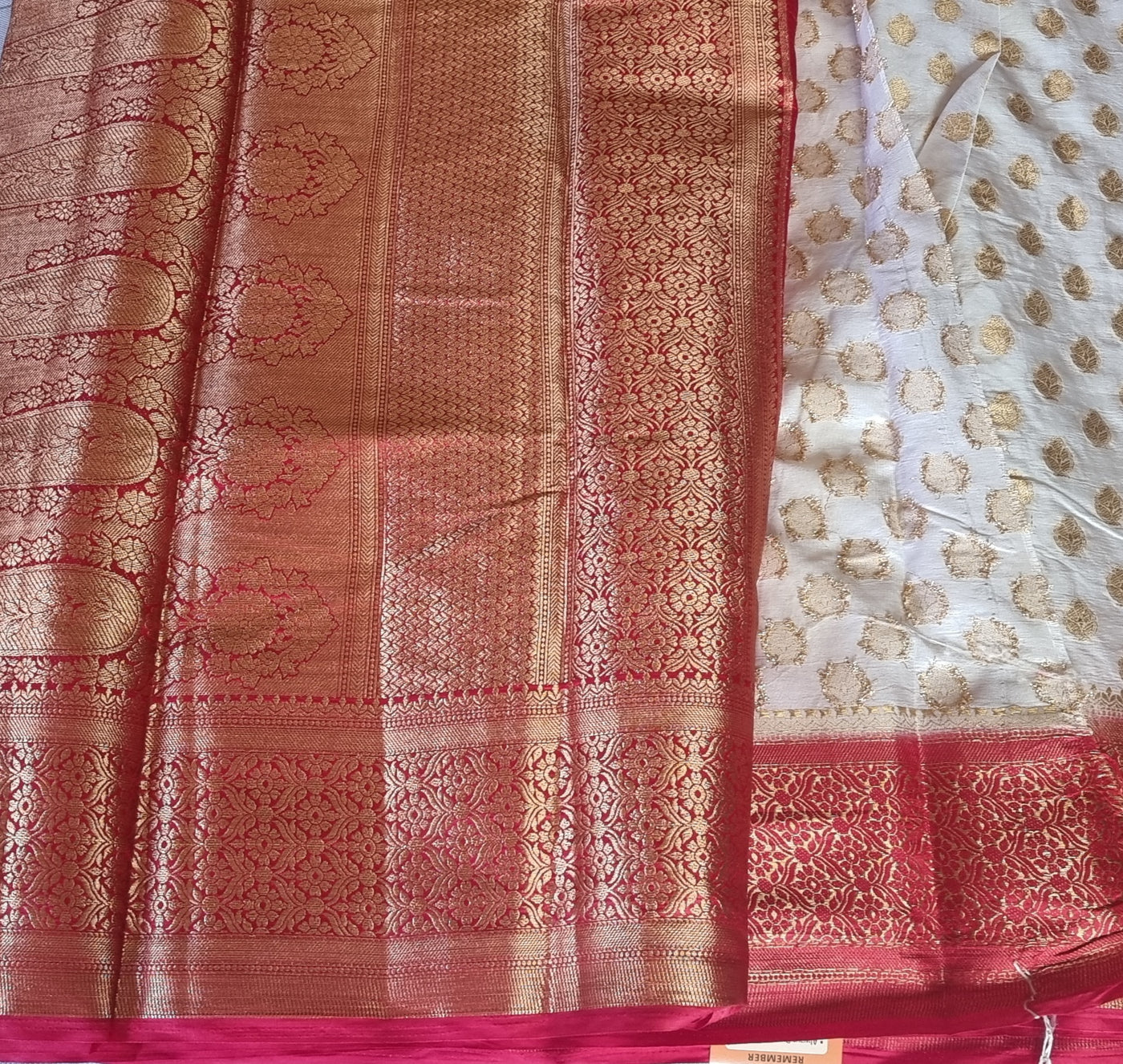Bengali Lal Paar Tussar Art Silk Praagneek