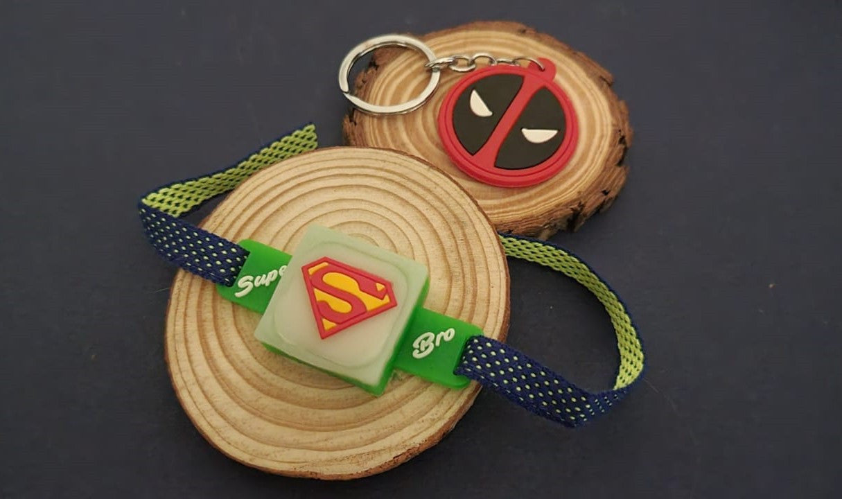 Led Rakhi Superhero LED Rakhis with Keychain – PRAAGNEEK