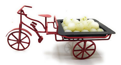 Red & Black Cycle Rickshaw platter - 4.J