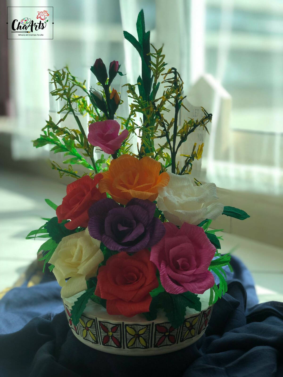 Rose Bouquet with Traditional Pot | ChaArts